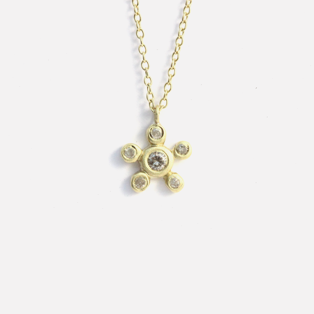 Bubble 11 / Grey Diamond Pendant By Hiroyo