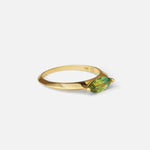 Side view of Florence / Marquise Sapphire Ring