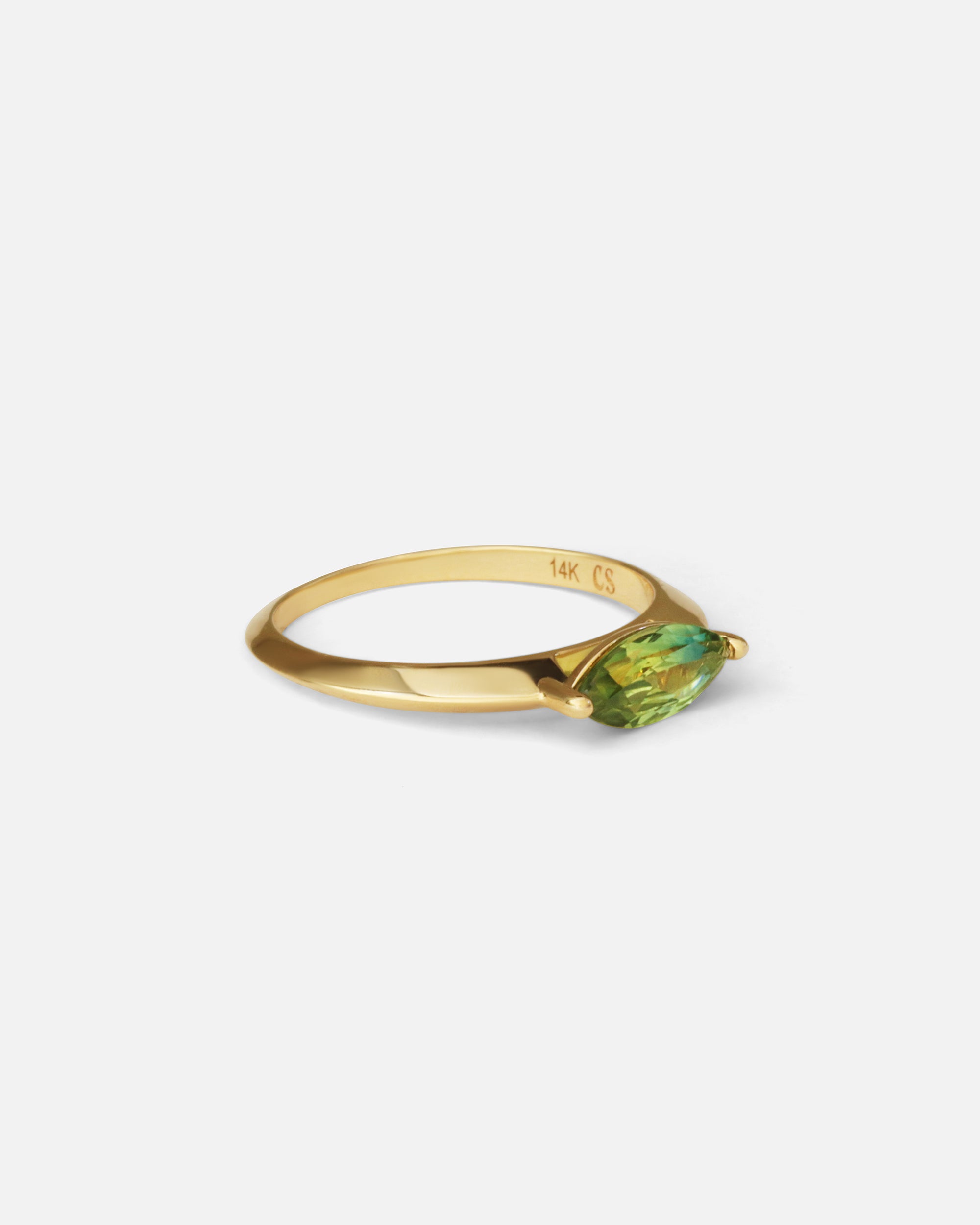 Side view of Florence / Marquise Sapphire Ring