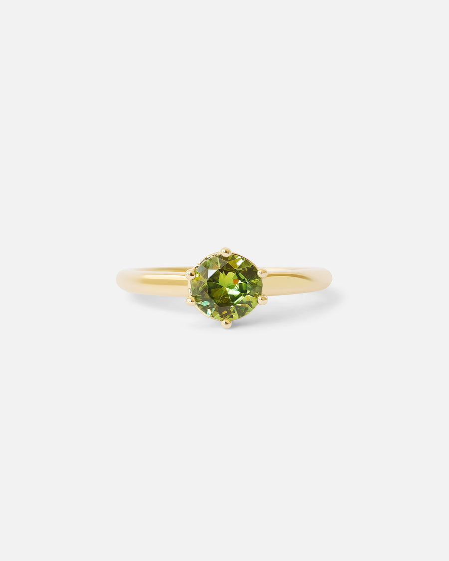 Leigh / Round Sapphire Ring By Casual Seance in ENGAGEMENT Category