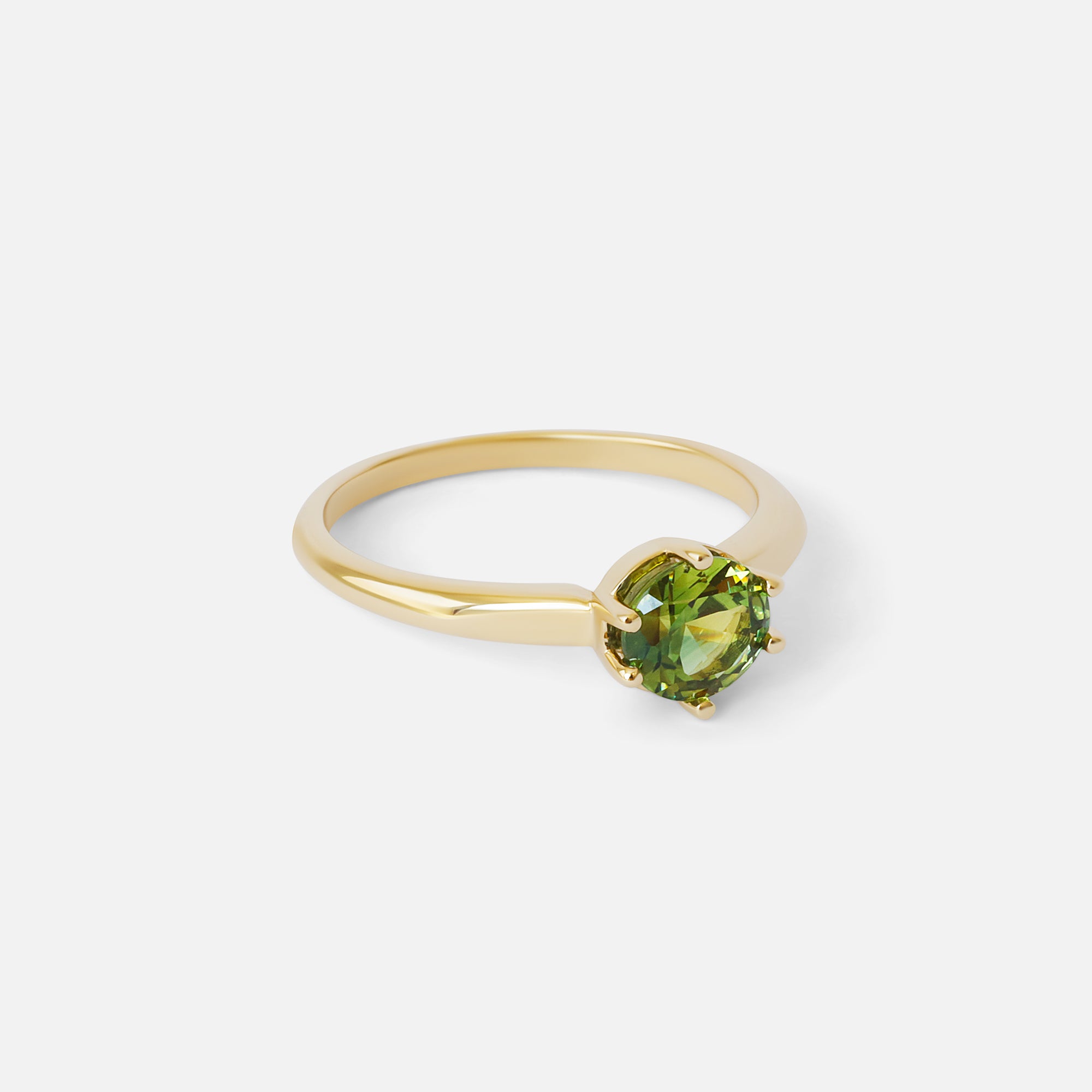 Leigh / Round Sapphire Ring By Casual Seance in ENGAGEMENT Category