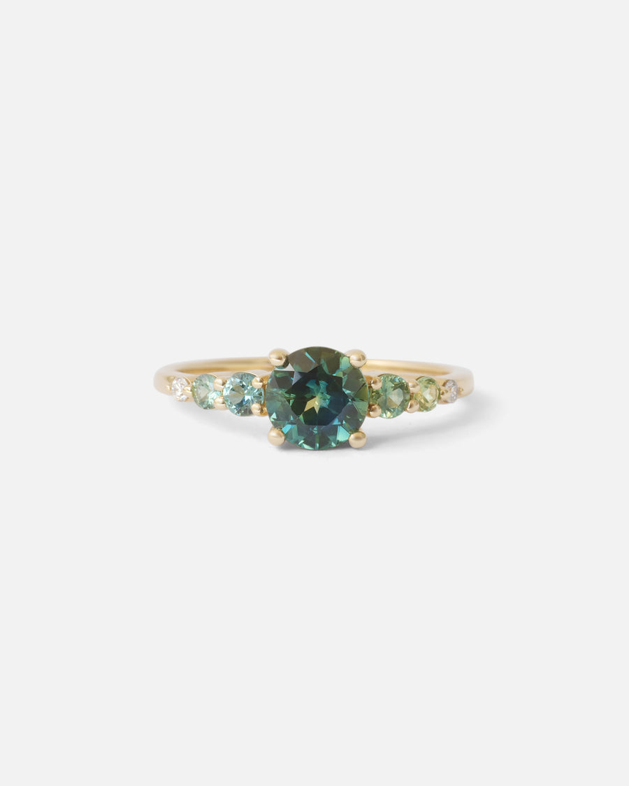 Poppy / Sapphire Gradient Ring By Casual Seance in ENGAGEMENT Category