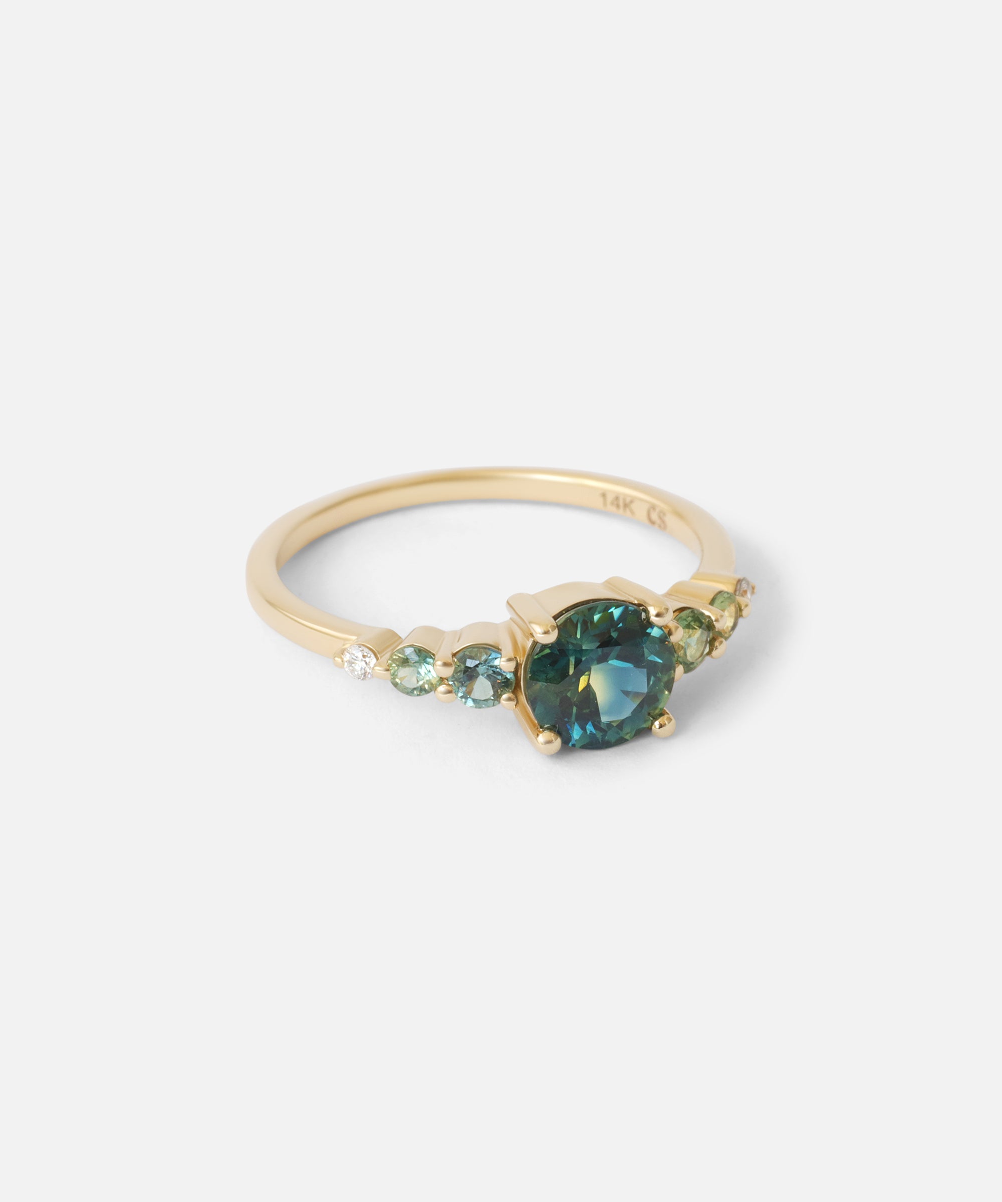 Poppy / Sapphire Gradient Ring By Casual Seance