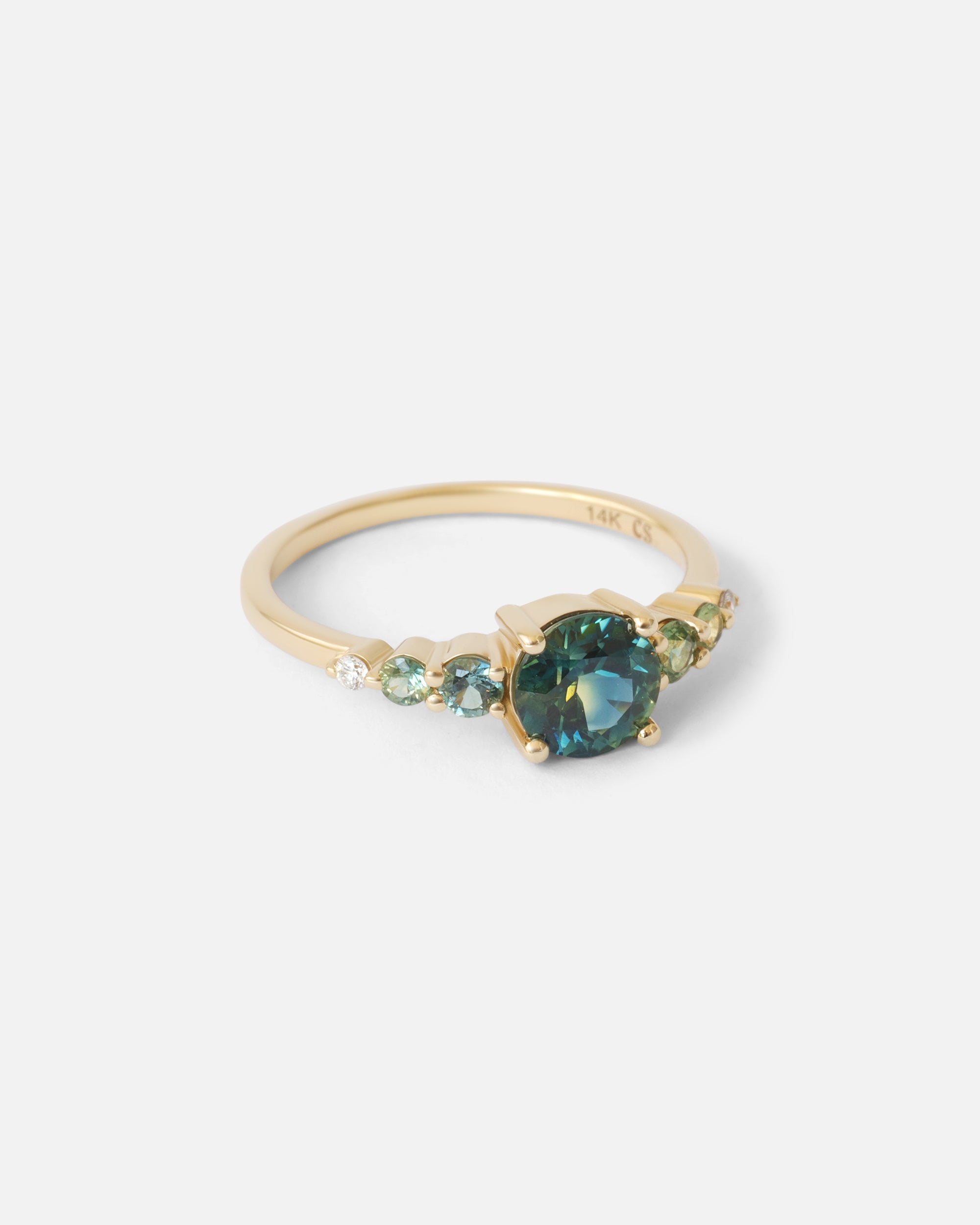 Poppy / Sapphire Gradient Ring By Casual Seance