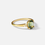 Side view of Rooney / Oval Sapphire Ring