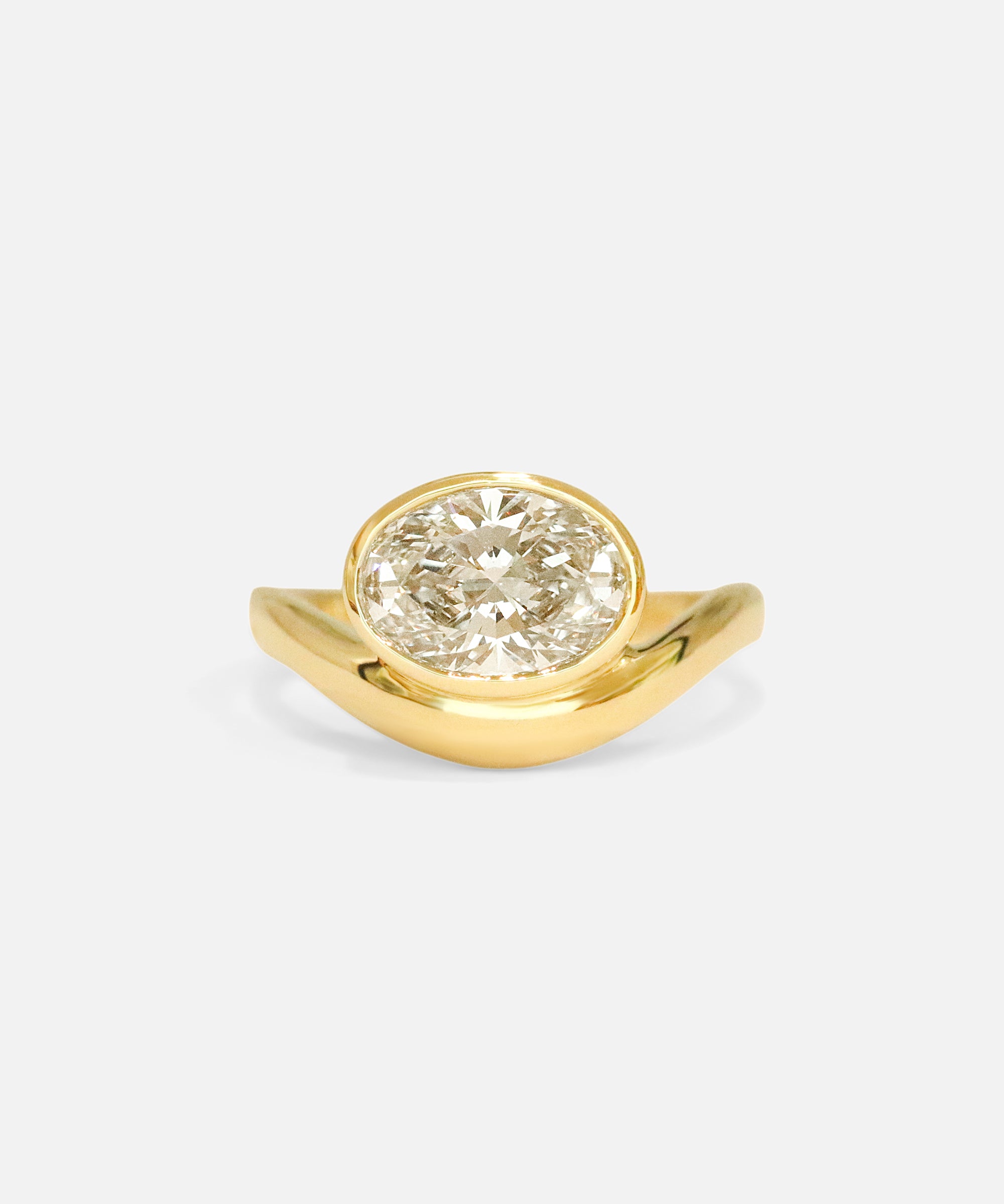 Front view of Mena Ring / Oval Diamond by Ciara Alice