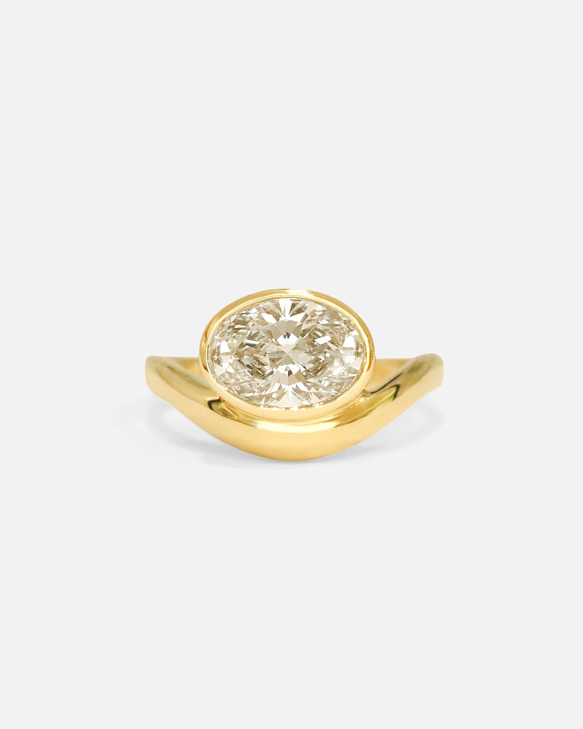 Front view of Mena Ring / Oval Diamond by Ciara Alice