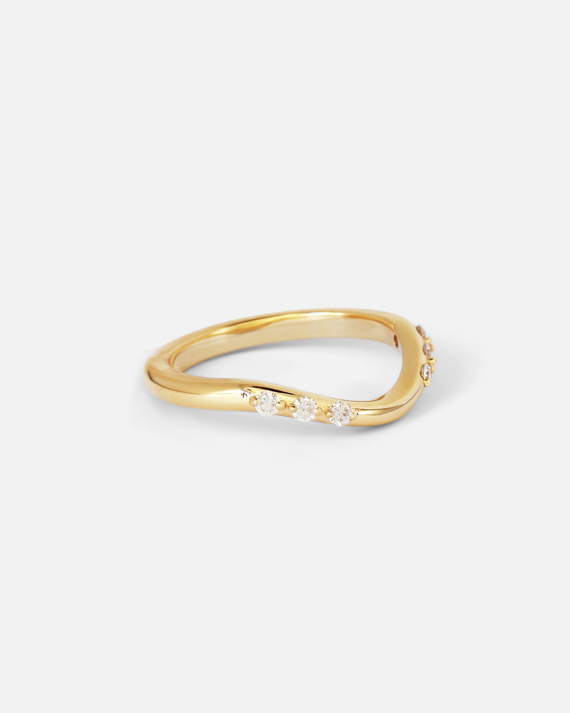 Side view of Dotie Band / White Diamonds by Ciara Alice