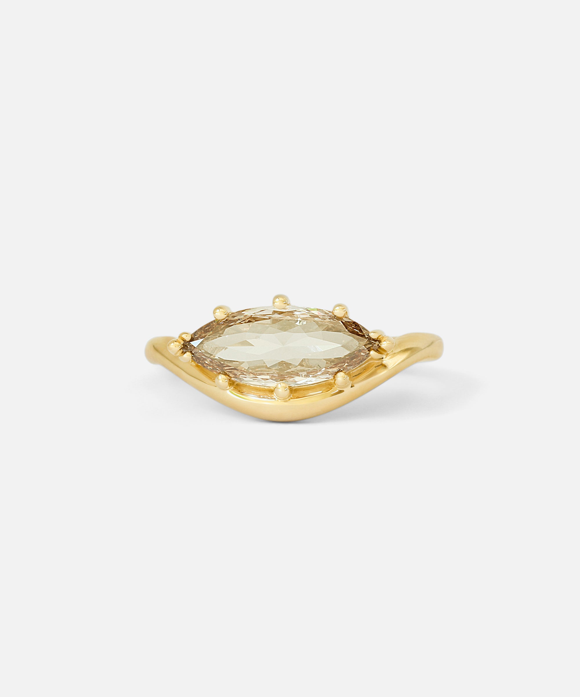 Front view of Honey Ring / Champagne Diamond by Ciara Alice