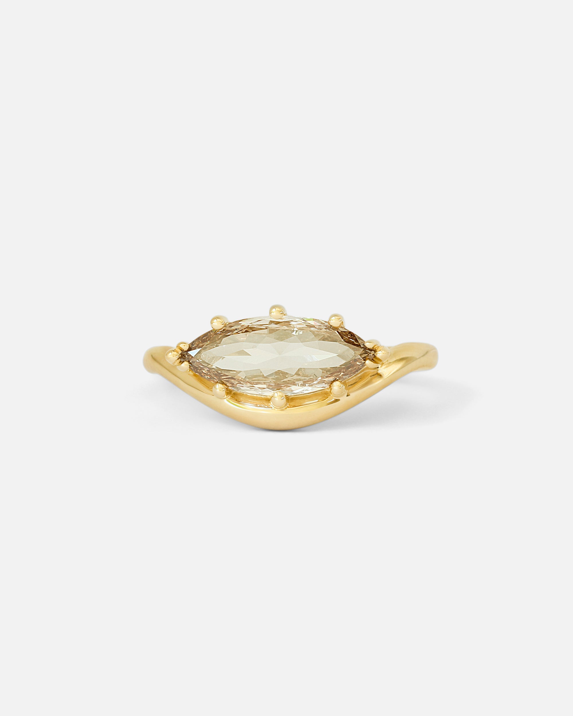 Front view of Honey Ring / Champagne Diamond by Ciara Alice