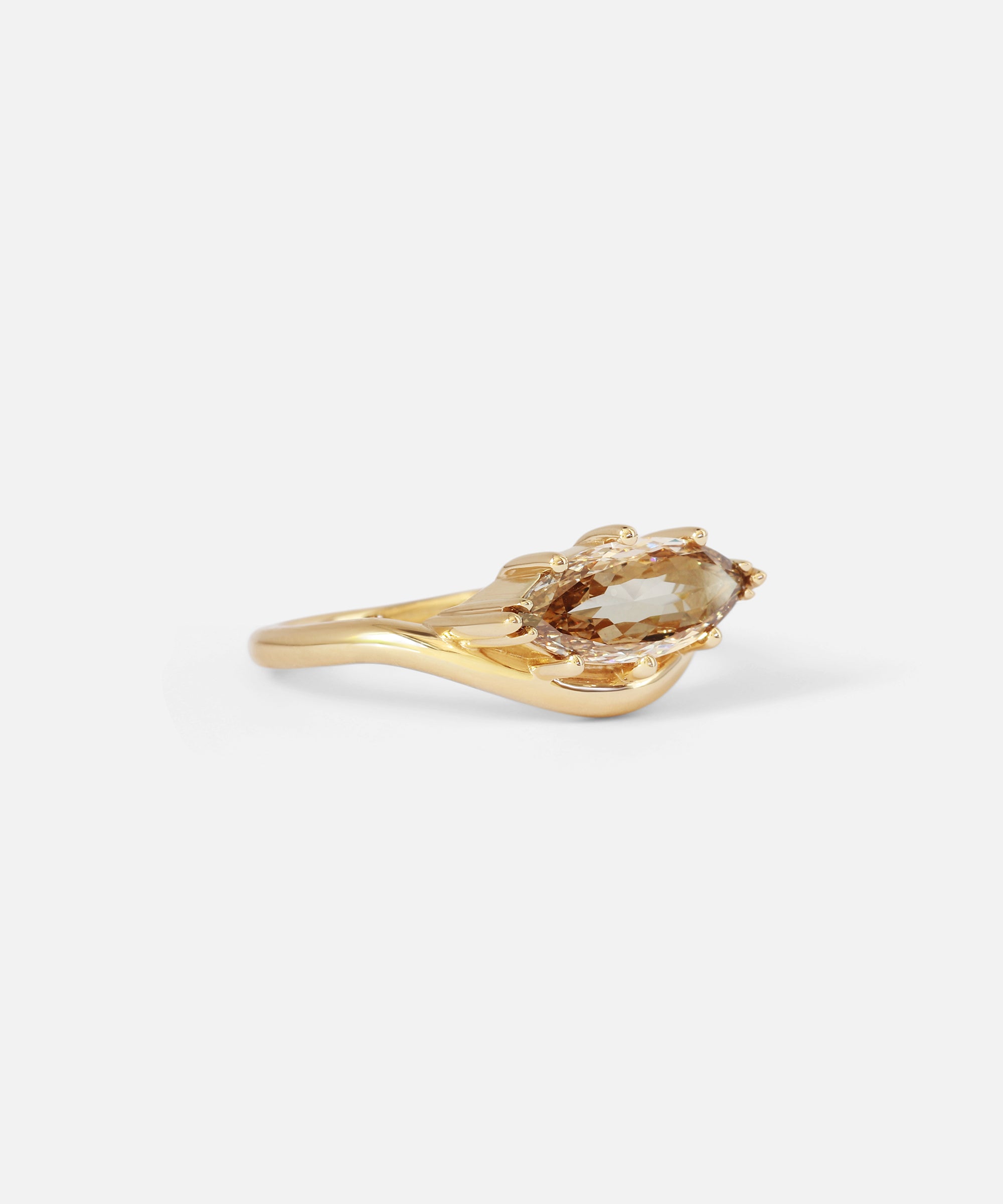 Side view of Honey Ring / Champagne Diamond by Ciara Alice