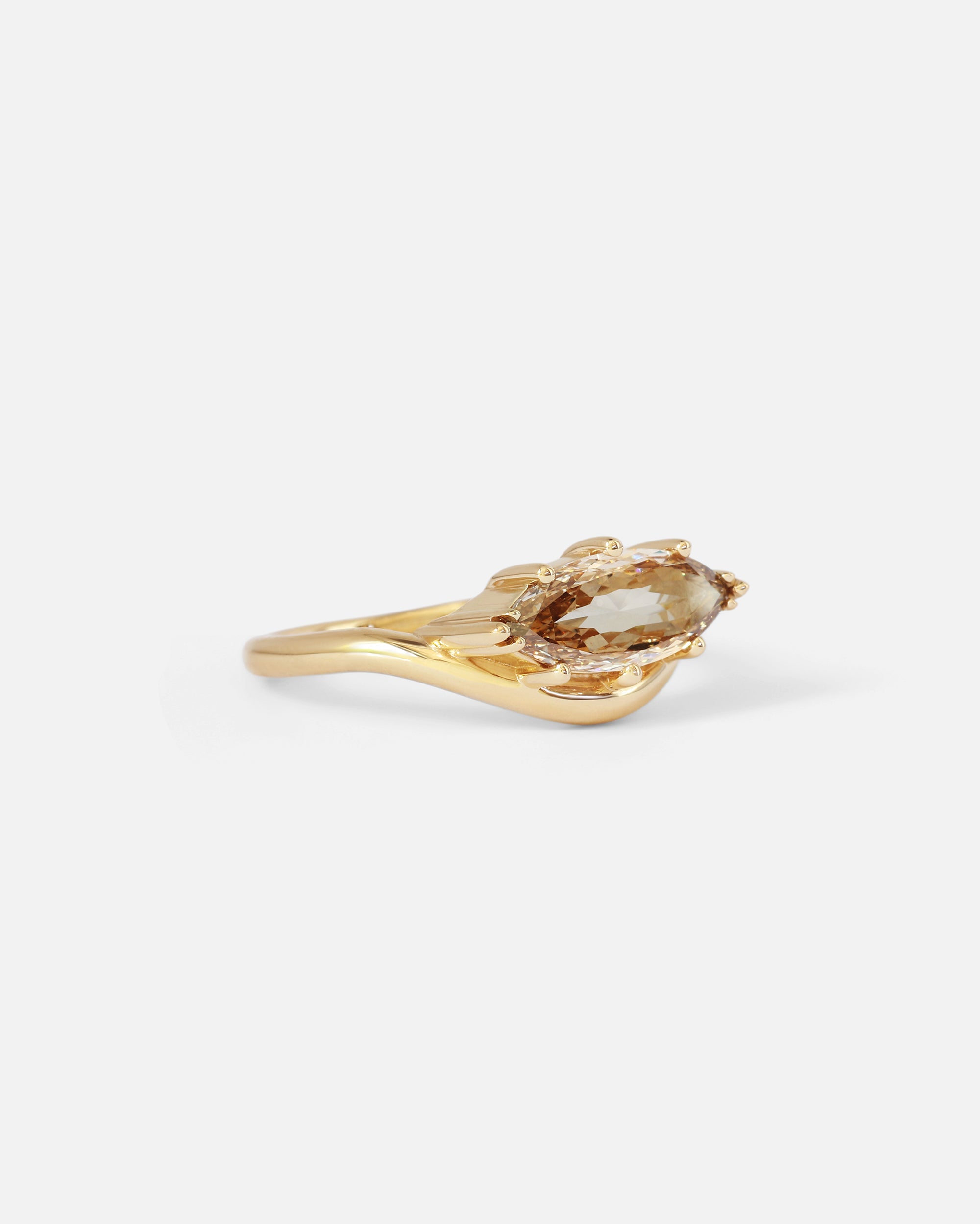 Side view of Honey Ring / Champagne Diamond by Ciara Alice