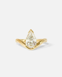 Front view of Solas Ring / Pear Diamond by Ciara Alice