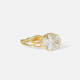 Side view of Dappled Summer / Oval Diamond Ring by Young Sun Song