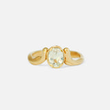 Front view of Dawn x Opalescent Sapphire Ring by Young Sun Song