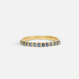 Front view of Dew 1.75mm / Light Blue Sapphire Band by Hiroyo