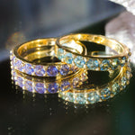 Dew 3mm / Teal Sapphire Ring By Hiroyo