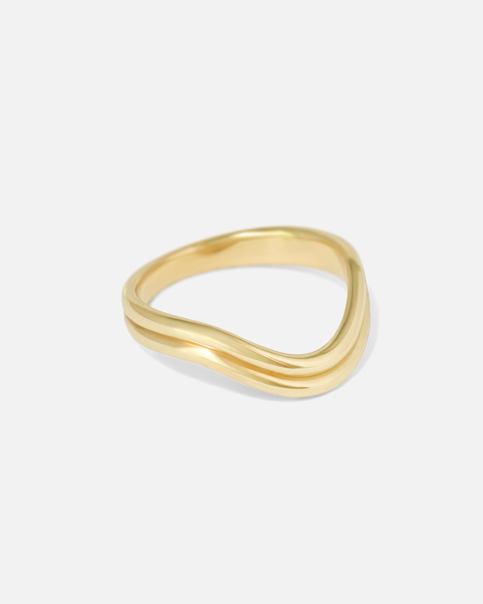Angled side view of Double Curve Band by Ciara Alice