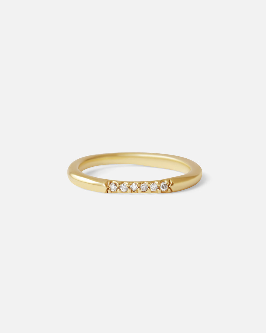 Thin Round Band / Pave 6 White Diamonds By fitzgerald jewelry in WEDDING Category