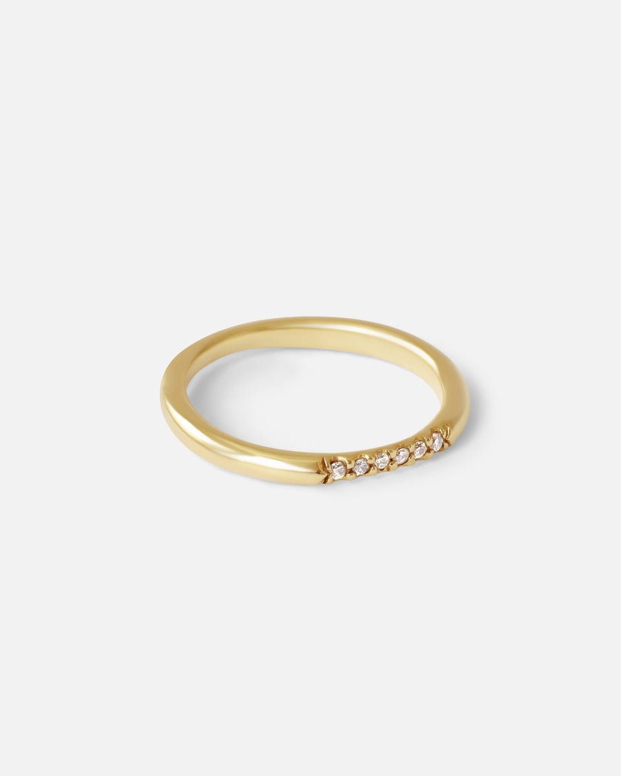Thin Round Band / Pave 6 White Diamonds By fitzgerald jewelry in WEDDING Category