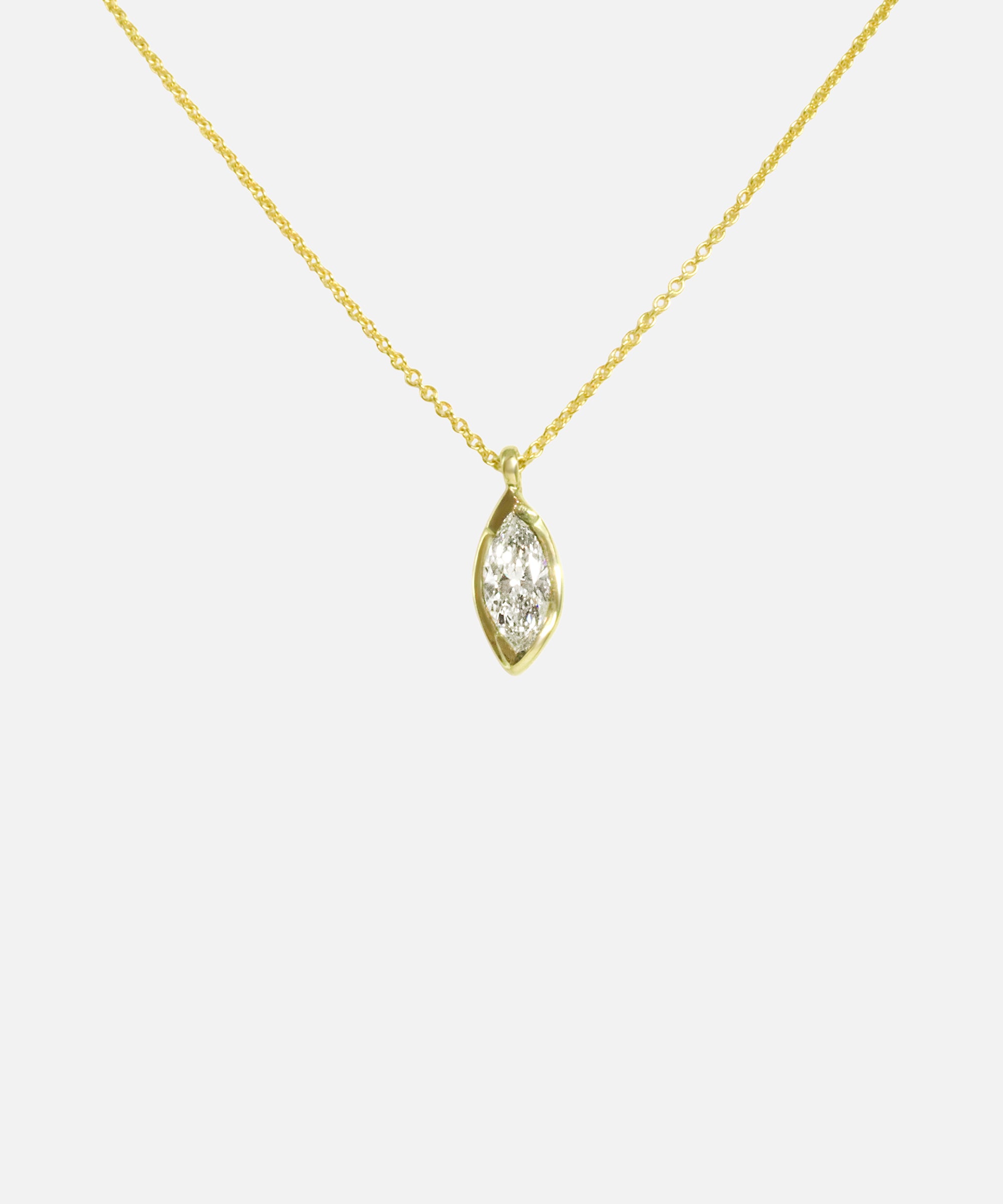 Front view of Cati / Marquise Diamond Pendant by Fitzgerald Jewelry