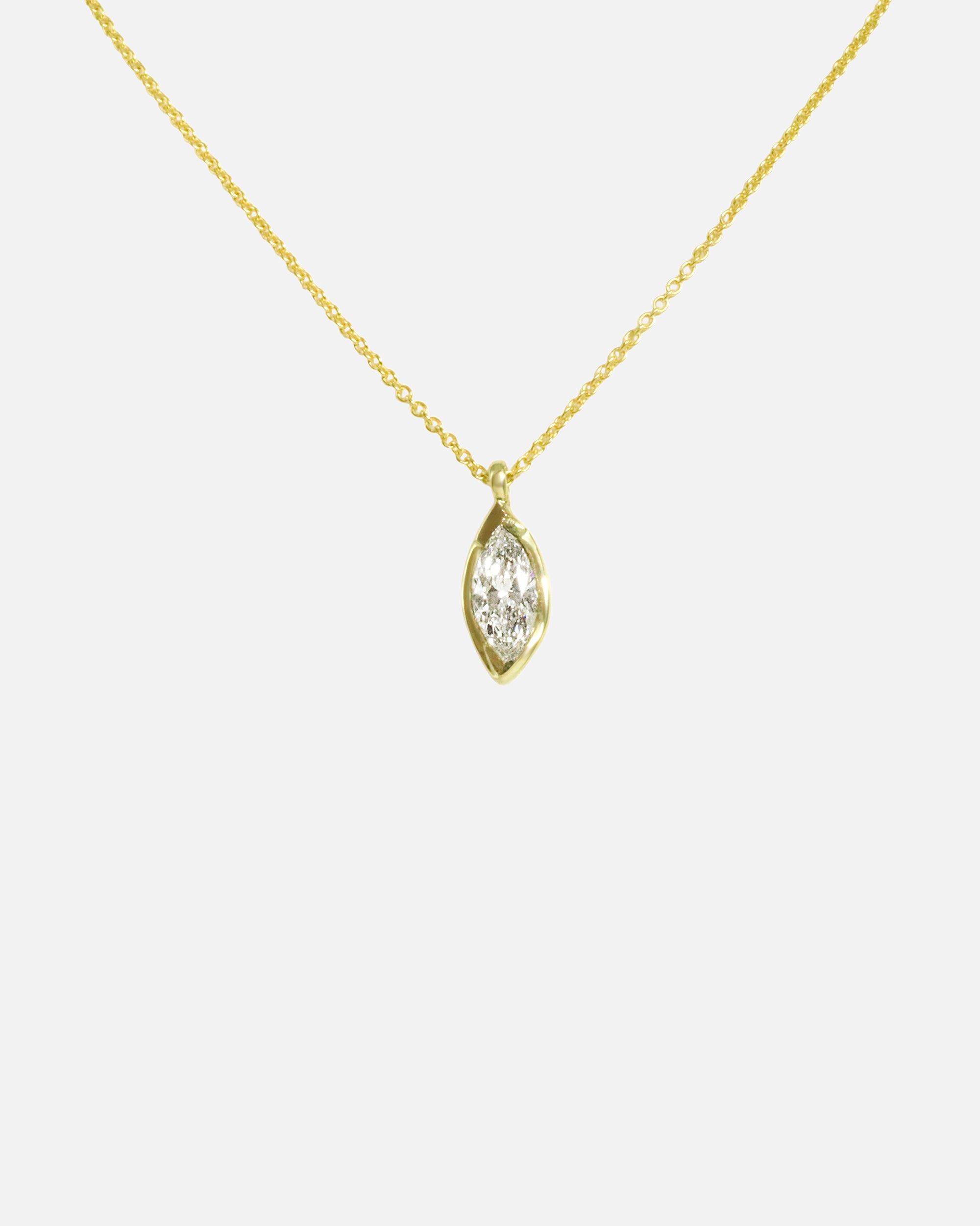 Front view of Cati / Marquise Diamond Pendant by Fitzgerald Jewelry