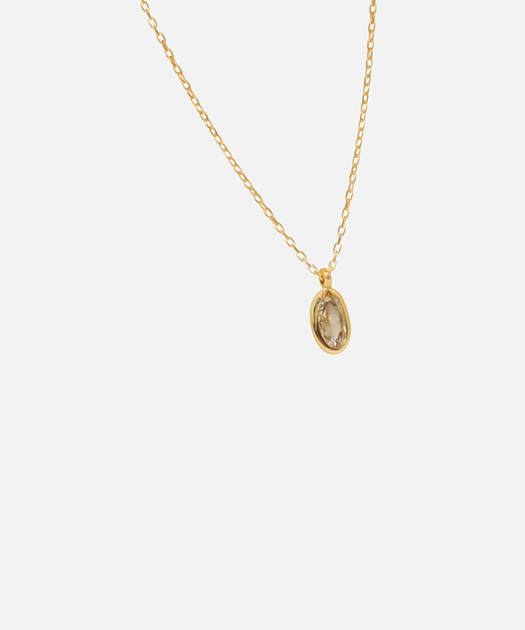 Side view of Rose Cut Diamond Pendant by Fitzgerald Jewelry