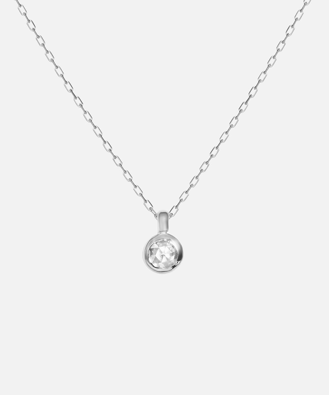 Front view of Rose Cut Round Pendant by Fitzgerald Jewelry