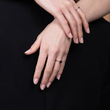 Leigh / Oval Sapphire Ring By Casual Seance in ENGAGEMENT Category