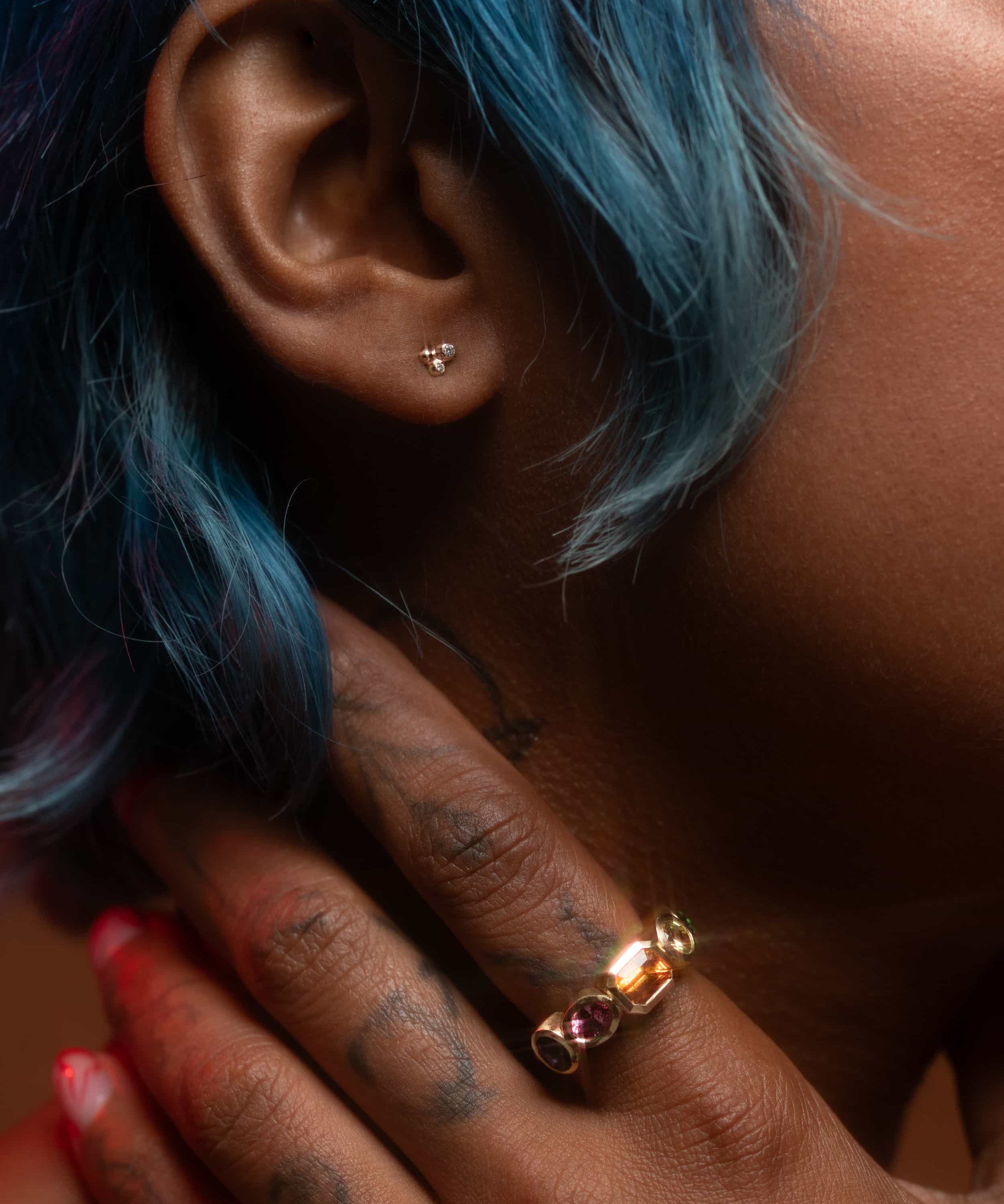 Petits Trio XS / Diamond Studs By Ruoria