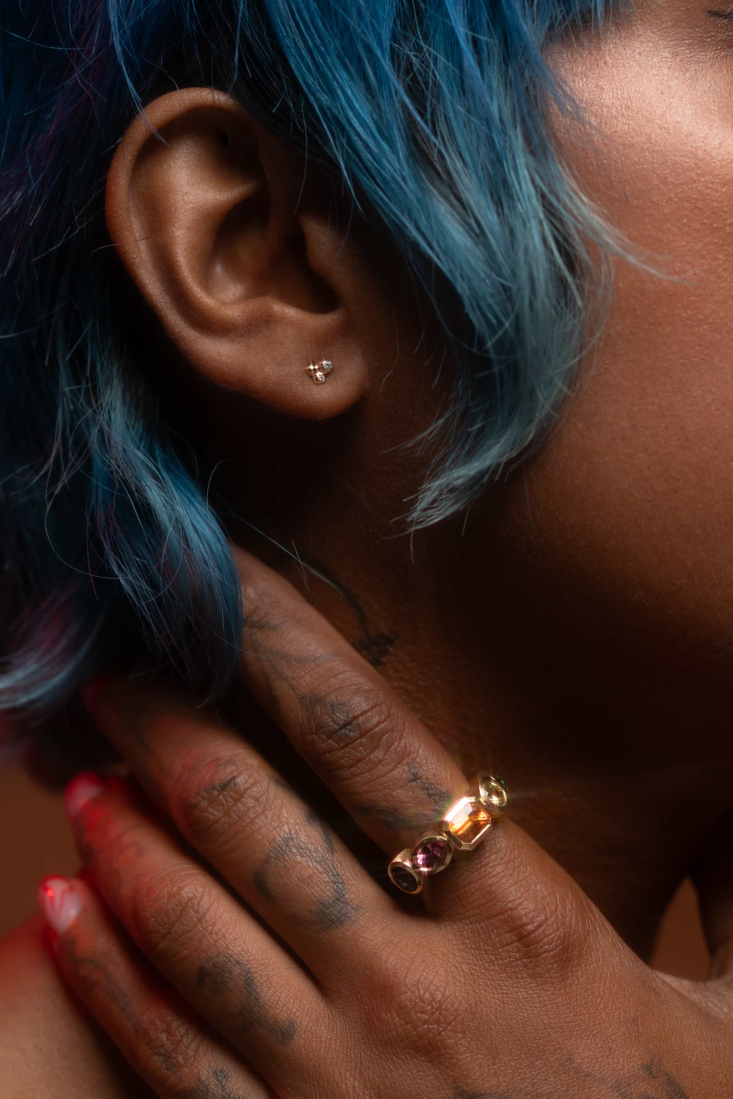 Petits Trio XS / Diamond Studs By Ruoria