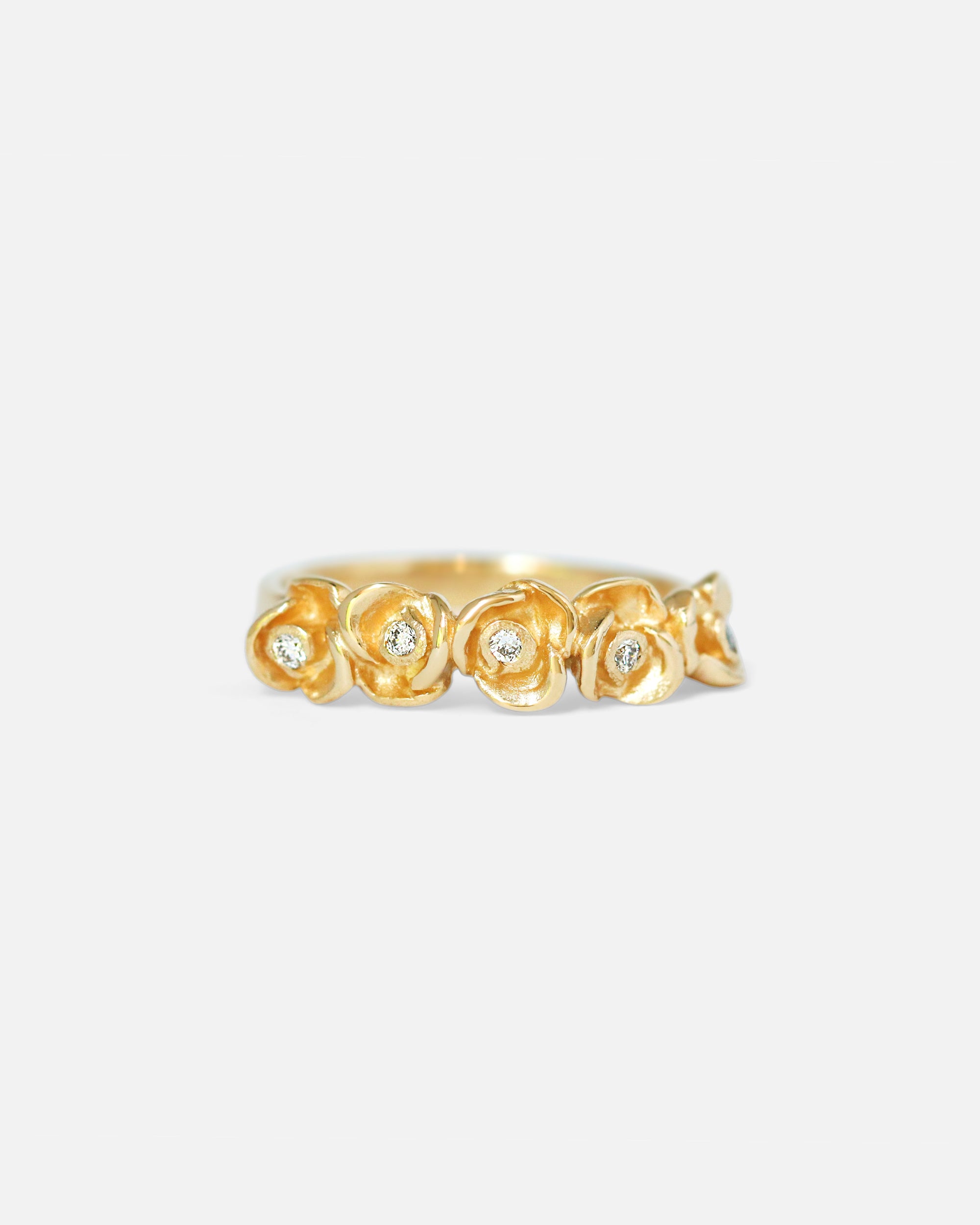 Front view of Five Roses Diamond Ring by Young Sun Song