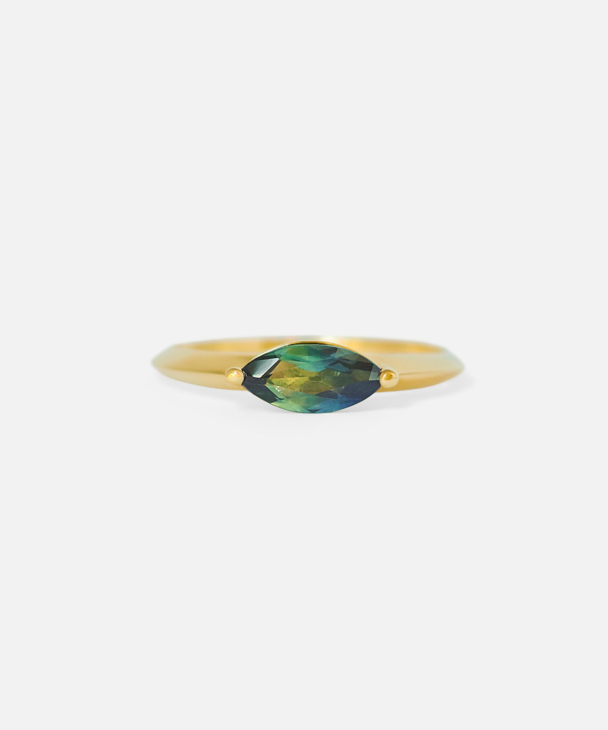 Front view of Florence / Marquise Sapphire Ring by Casual Seance