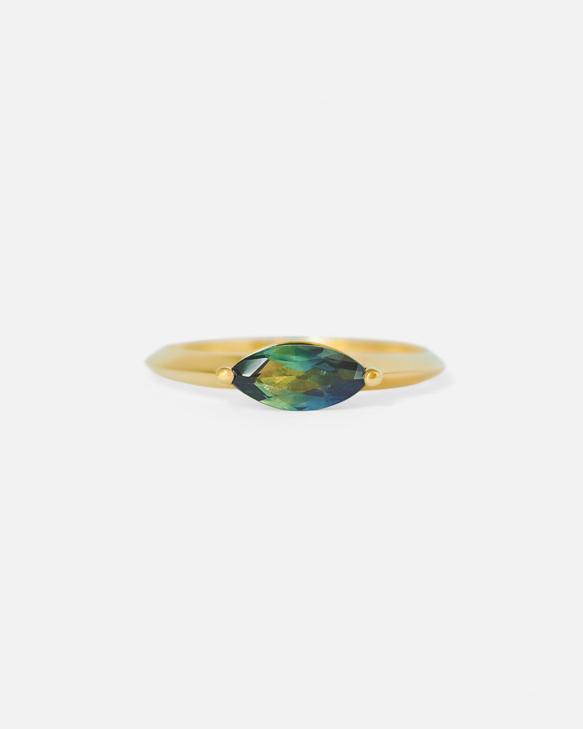 Front view of Florence / Marquise Sapphire Ring by Casual Seance