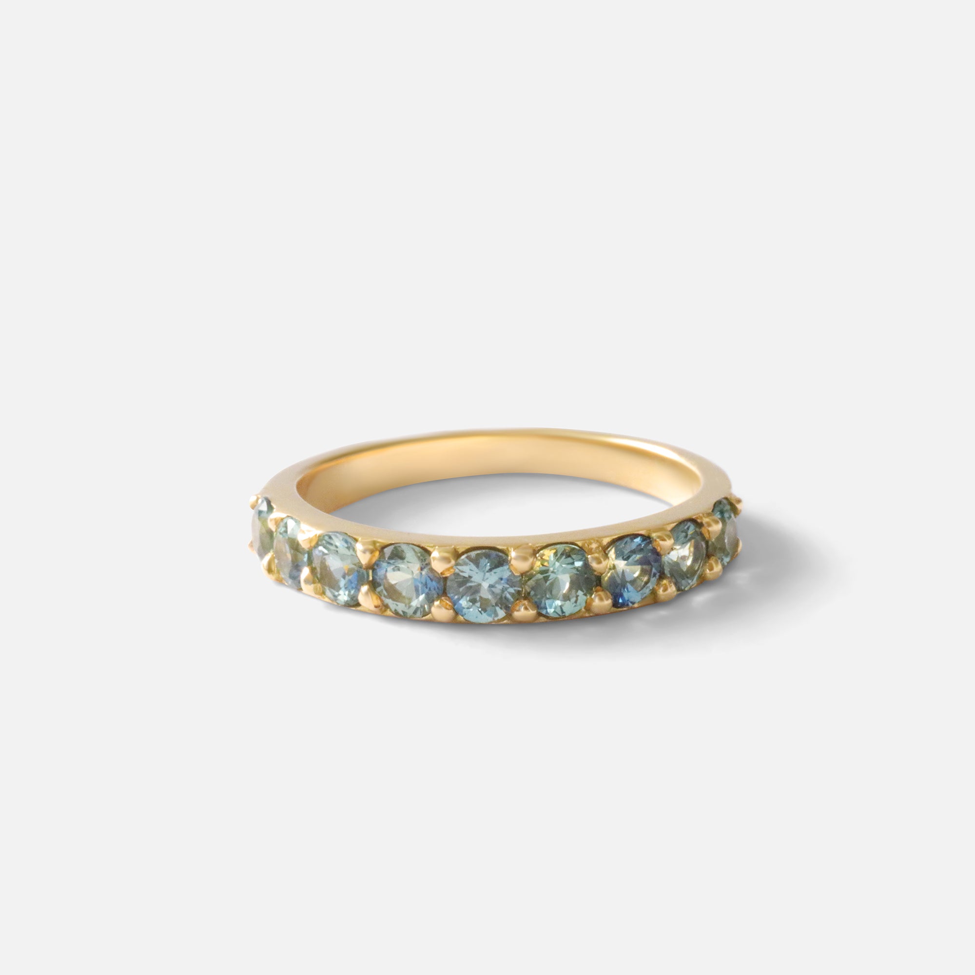 Dew 3mm / Teal Sapphire Ring By Hiroyo