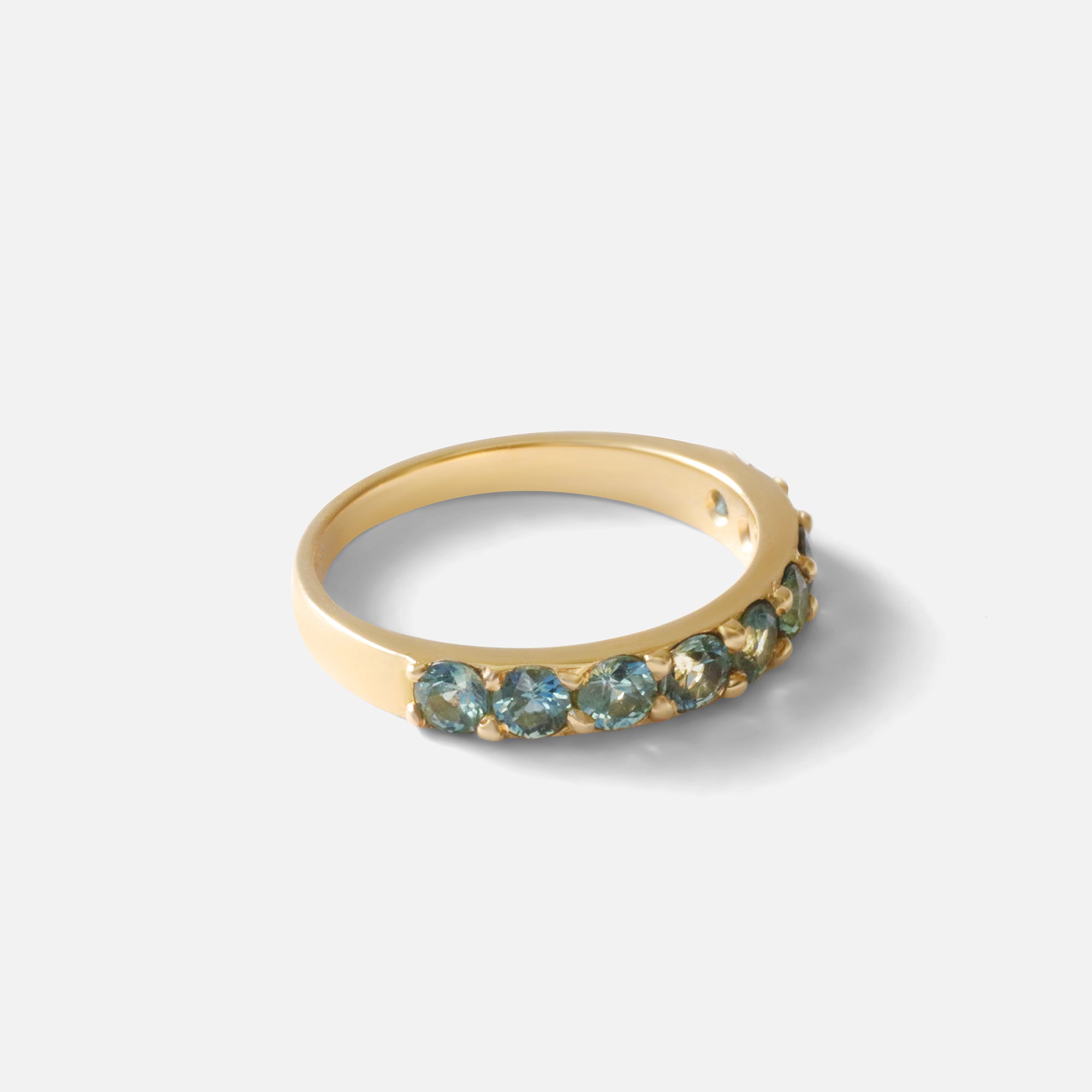 Dew 3mm / Teal Sapphire Ring By Hiroyo