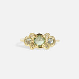 Front view of Dew 45 / Sapphire & Diamond Ring by Hiroyo