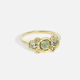 Side view of Dew 45 / Sapphire & Diamond Ring by Hiroyo