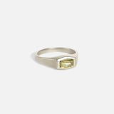 Angled side view of Joe / Orange Brown Step Cut Diamond Ring by Hiroyo