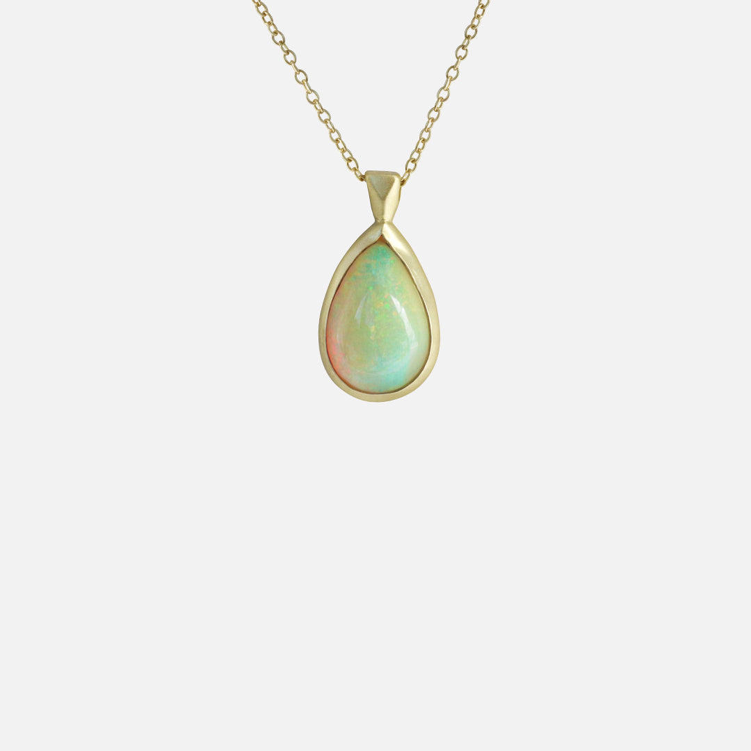 Nugget / Pear Ethiopian Opal Pendant By Hiroyo