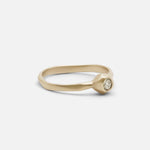 Side view of Pebble Ring / Yellow Diamond