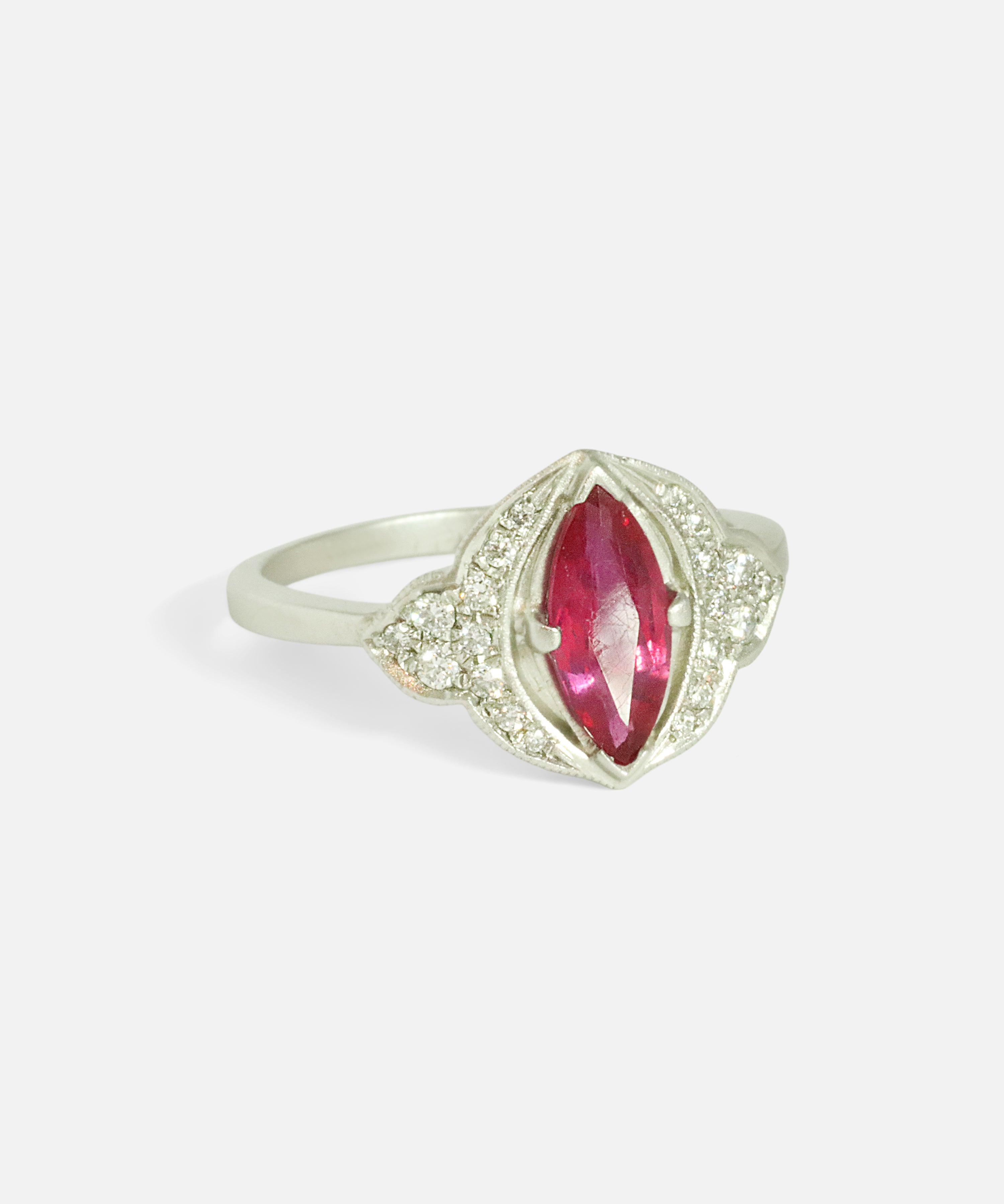 Side view of Aixa / Ruby Ring by Hiroyo