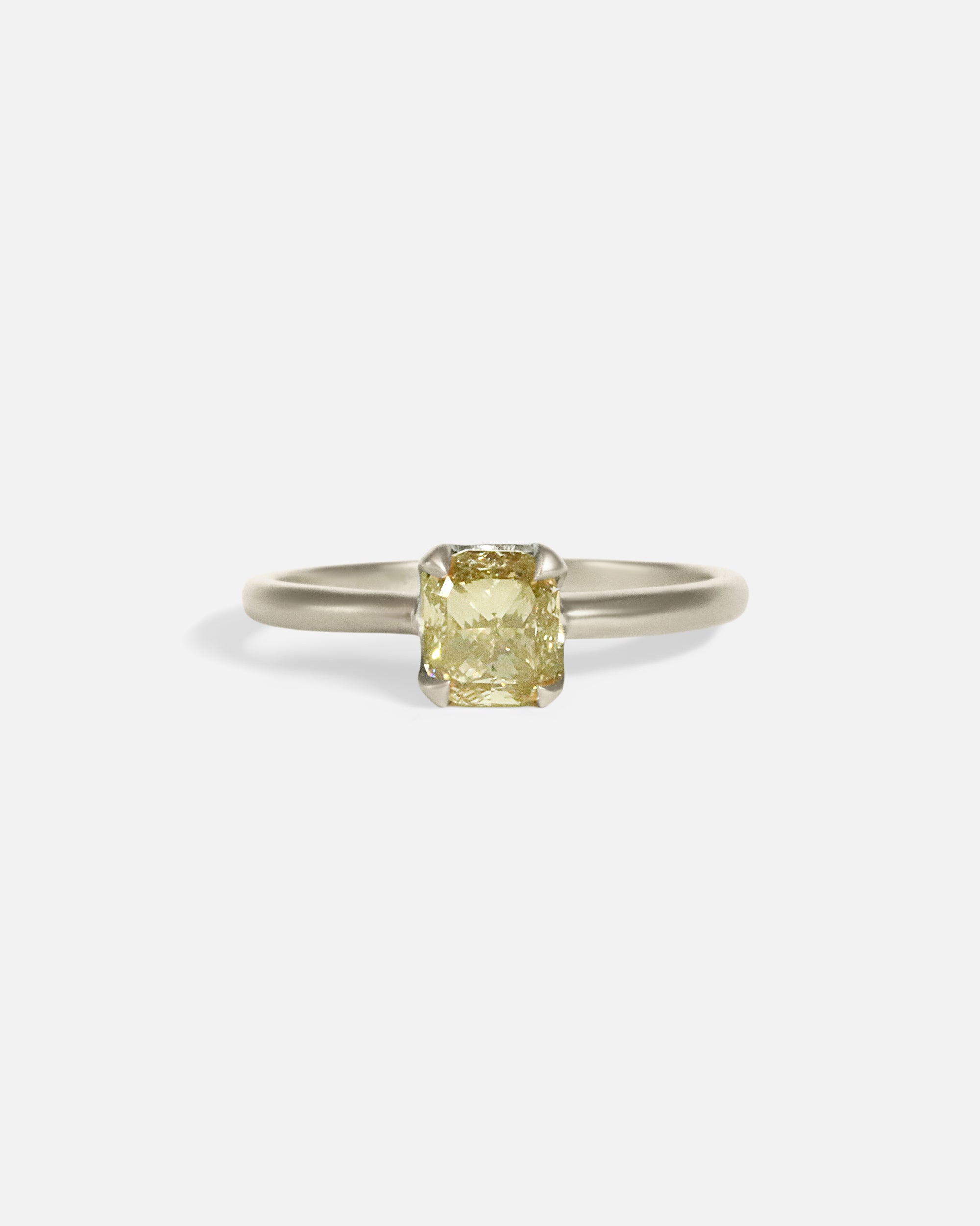 Front view of Beth / Champagne Cushion Cut Diamond Ring by Hiroyo