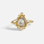 Melee E18 / Salt & Pepper and White Diamond Ring By Hiroyo