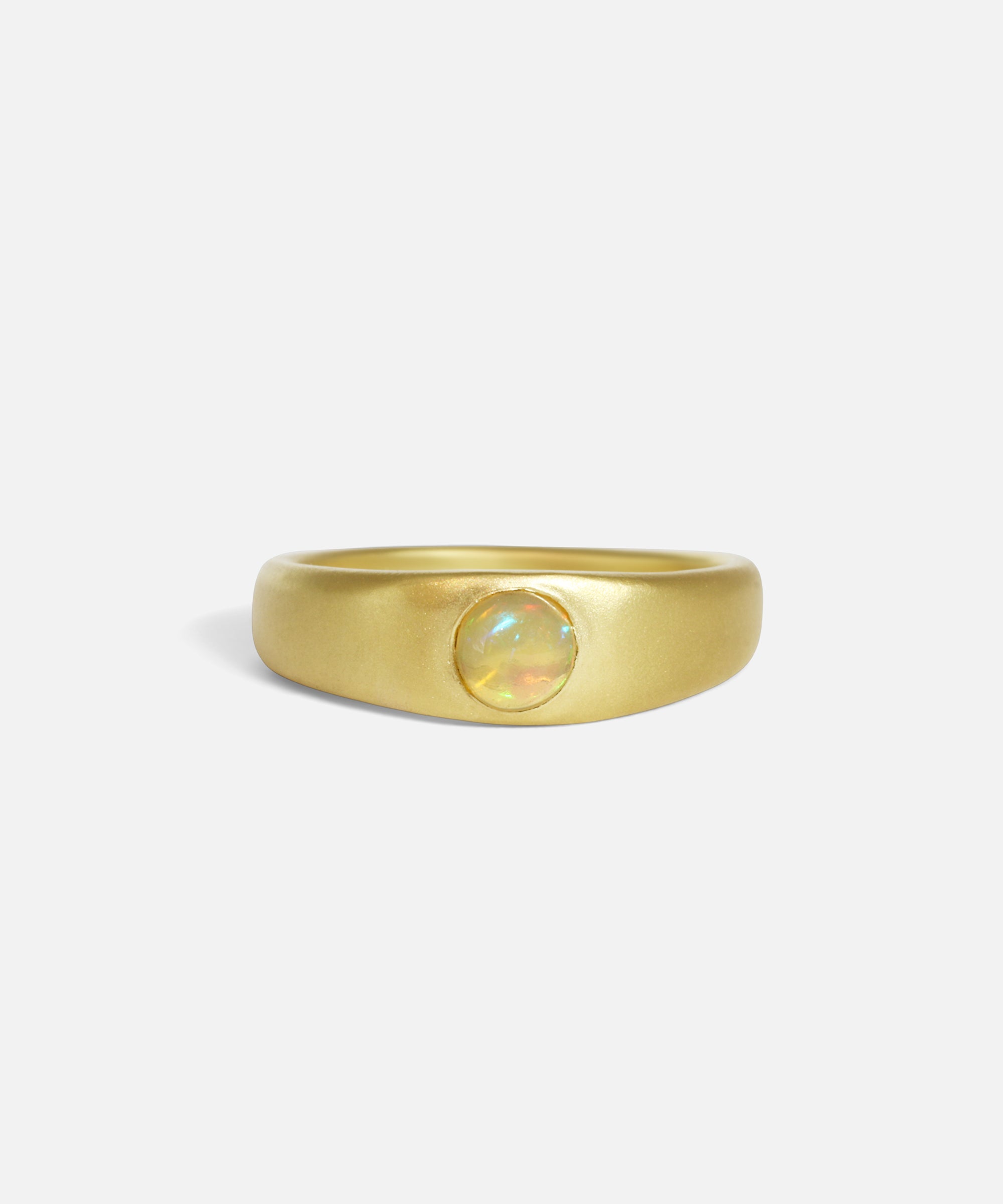 Front view of Nugget / Ethiopian Opal Ring in 18k yellow gold by Hiroyo