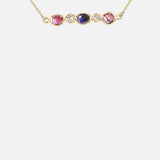 Close front view of Silk / Winza Sapphire & Milky Diamond Bracelet by Hiroyo