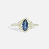 Front view of Zaida / Blue Sapphire Ring by Hiroyo