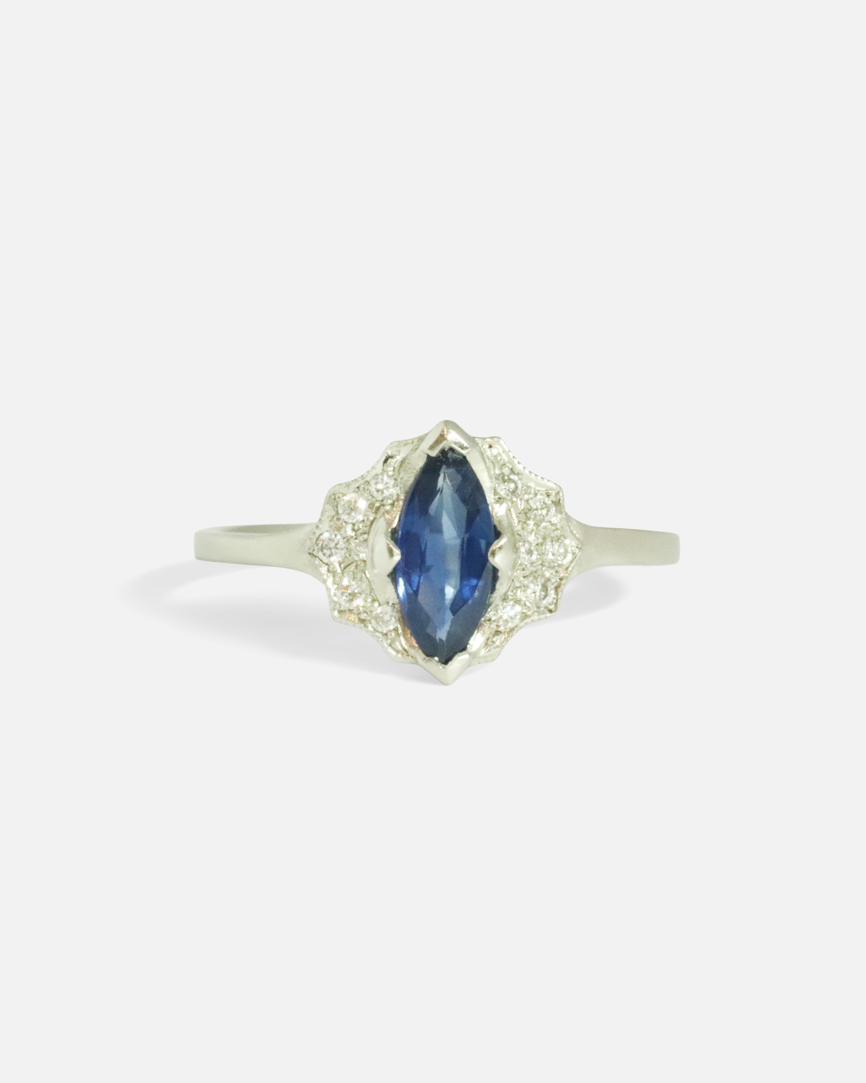 Front view of Zaida / Blue Sapphire Ring by Hiroyo