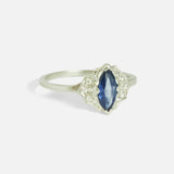 Side view of Zaida / Blue Sapphire Ring by Hiroyo