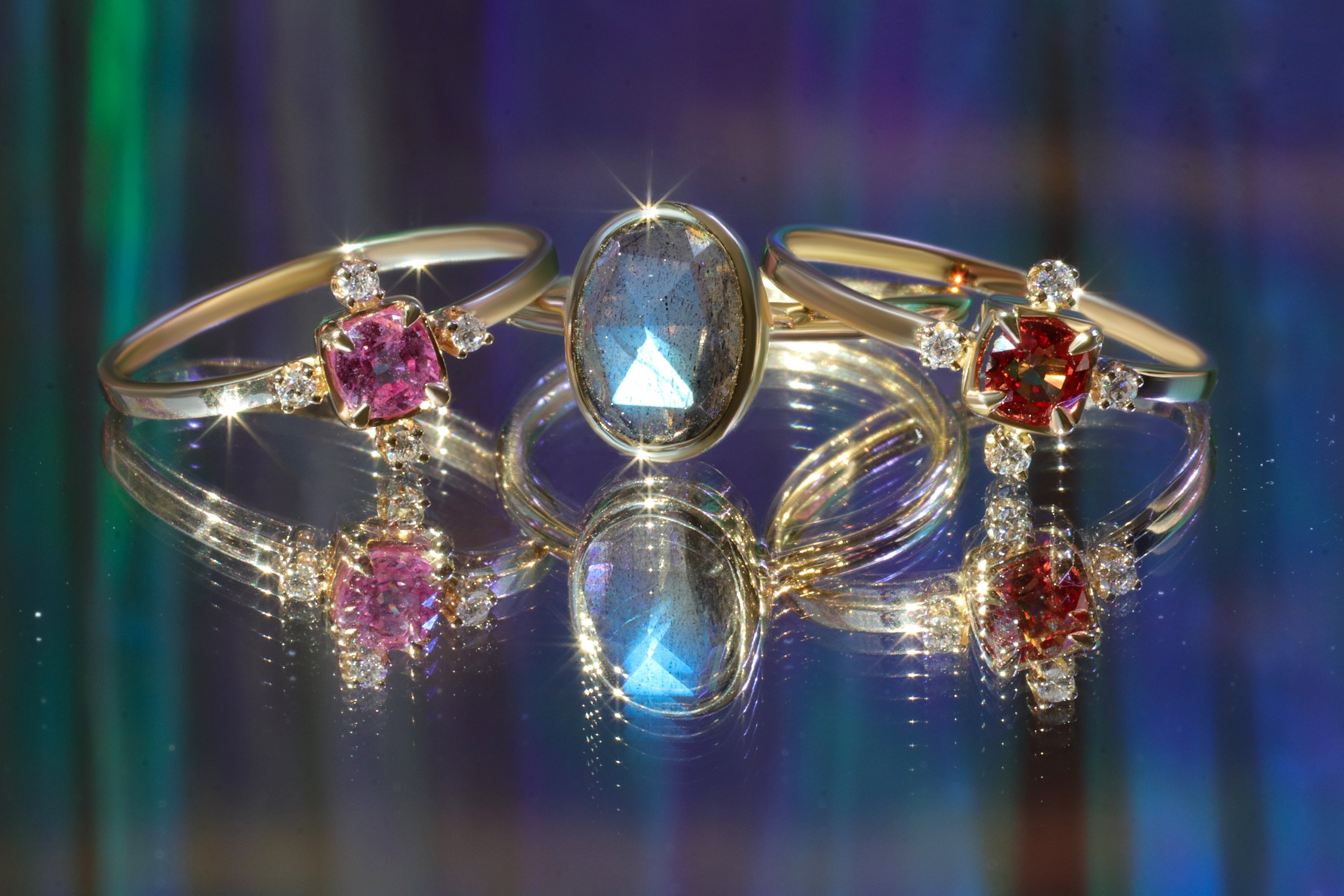 Oval Labradorite / Ring By Akiko in rings Category